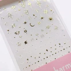 Outlet 3D Embossed Nail Art Sticker Celestial Element Nagelkunst