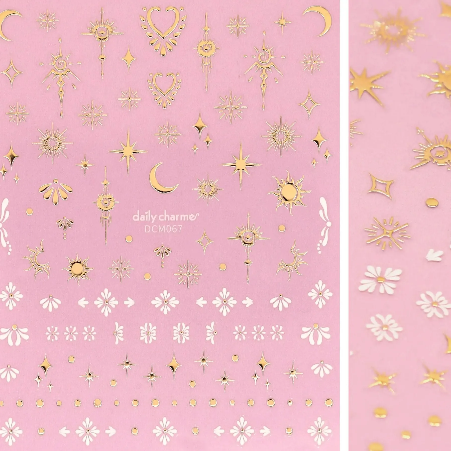 Outlet 3D Embossed Nail Art Sticker Celestial Element Nagelkunst