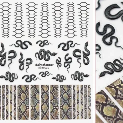 Outlet 3D Embossed Nail Art Sticker Holo Sunbeam Snake Nagelkunst
