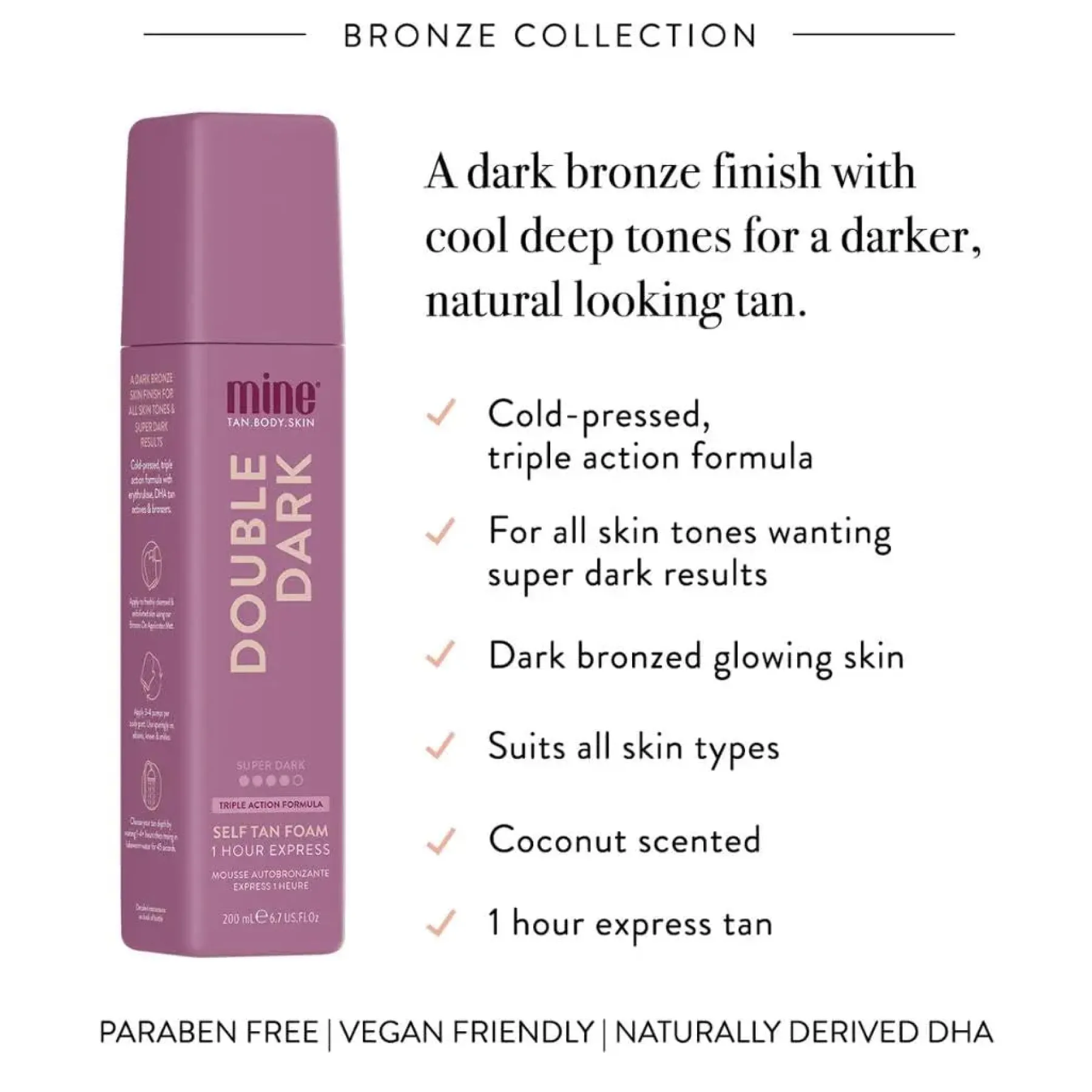 Online Double Dark Self Tan Foam Vegan Tanning|Tanning Mousse