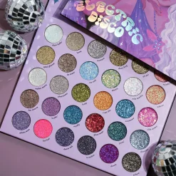 Outlet Electric Disco Pressed Glitter Palette Lidschatten|Vegane Lidschatten