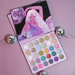 Outlet Electric Disco Pressed Glitter Palette Lidschatten|Vegane Lidschatten
