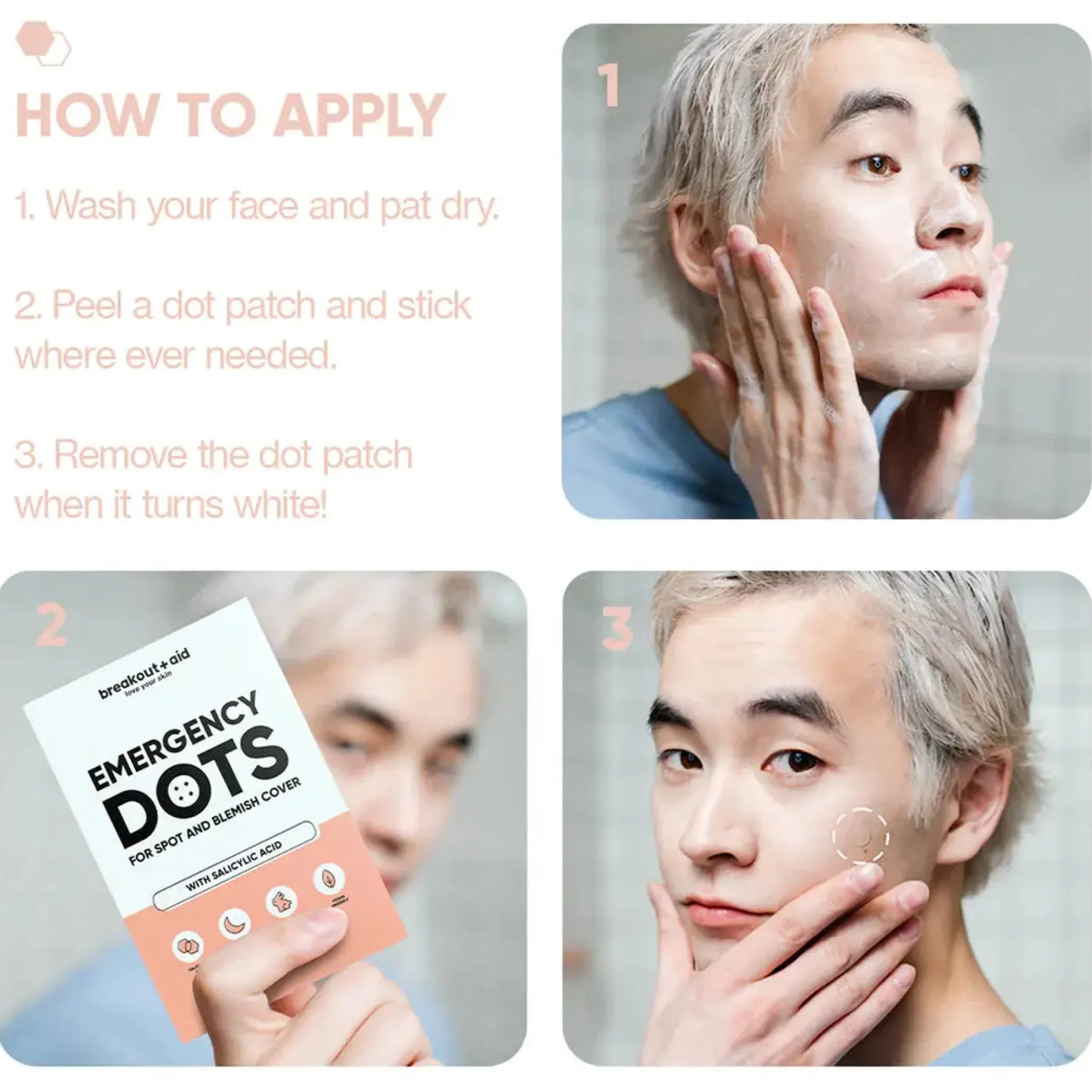 Online Emergency Dots For Spots and Blemishes Salicylic Acid Vegan Pflege|Hauptzutat