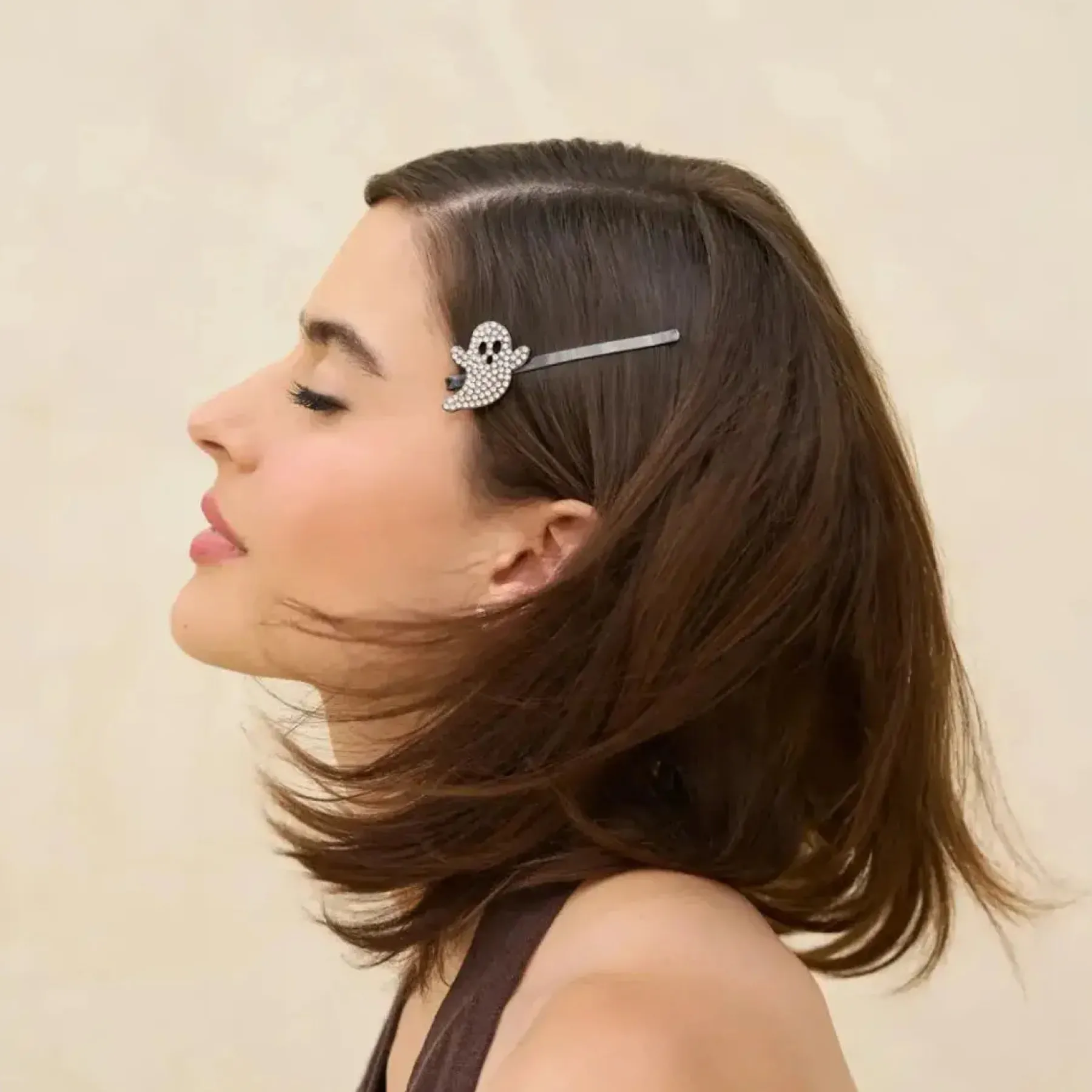 Hot Extra Long Metal Rhinestone Bobby Pins Ghost Haarspangen & -Clips