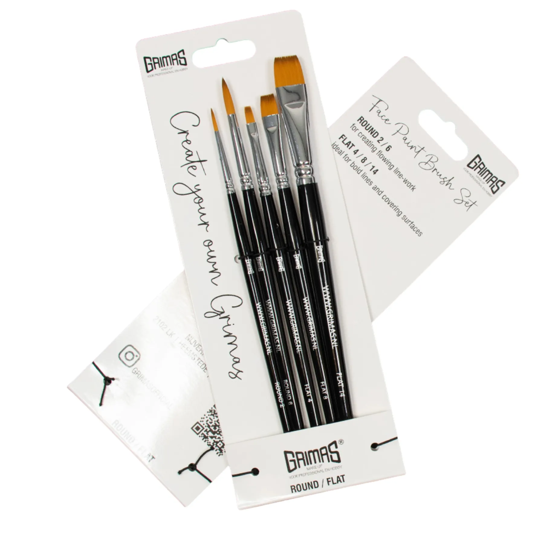New Face Paint Brush Set Round Flat Tön Mehr|Spezialeffekte Pinsel