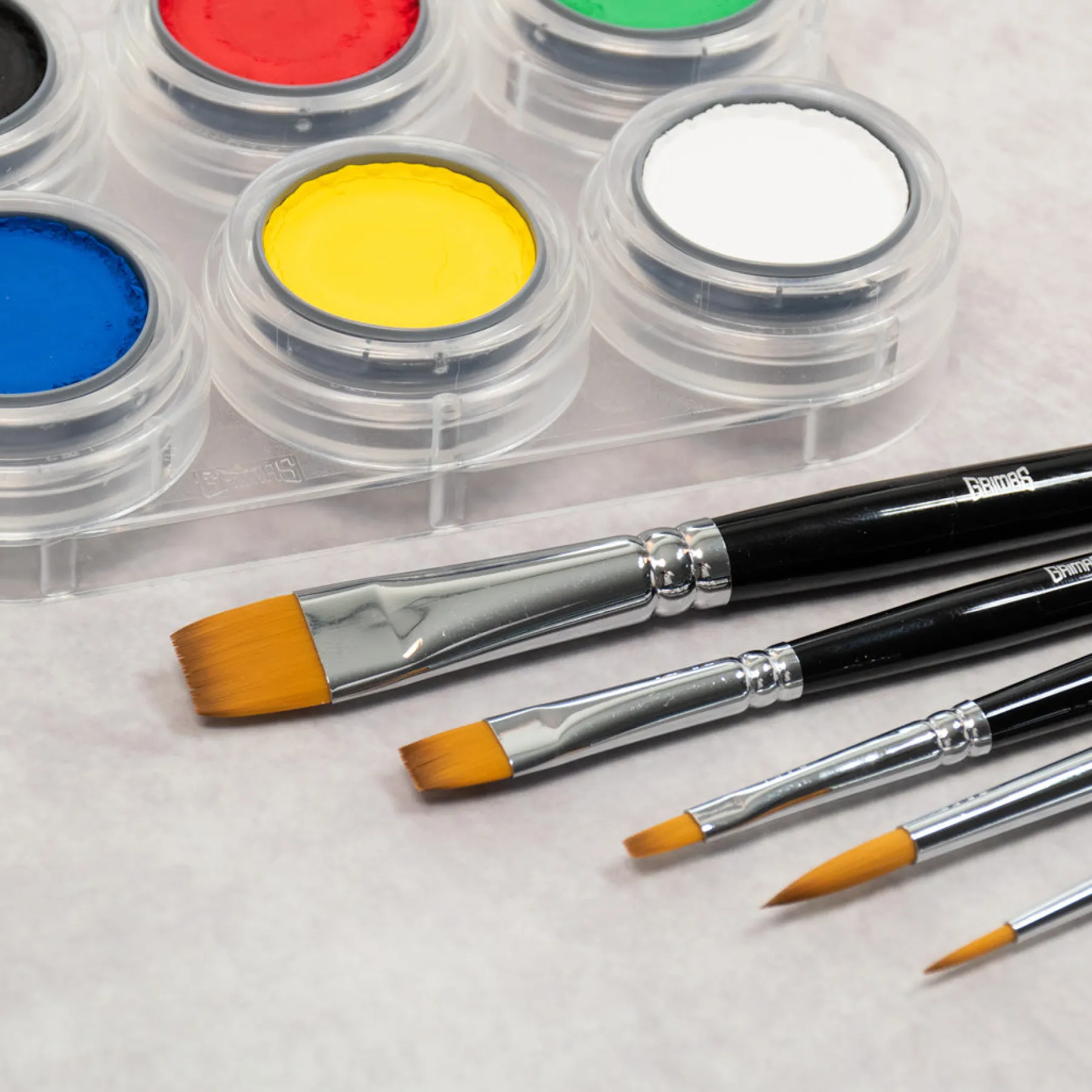 New Face Paint Brush Set Round Flat Tön Mehr|Spezialeffekte Pinsel