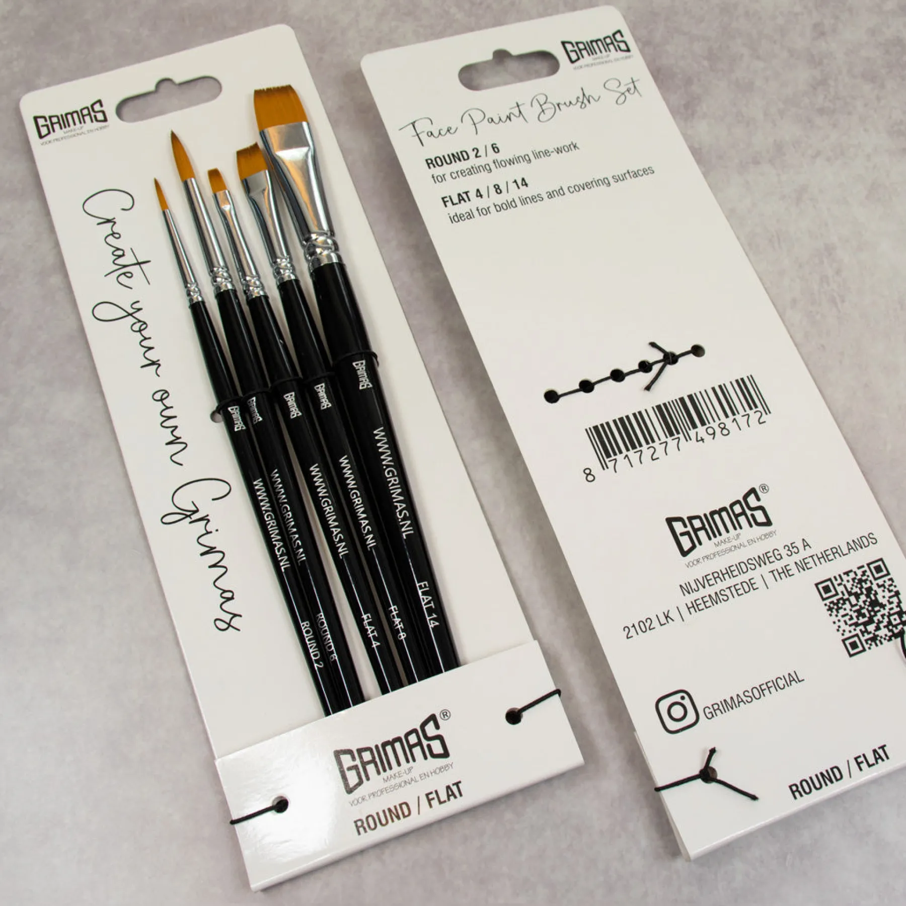 New Face Paint Brush Set Round Flat Tön Mehr|Spezialeffekte Pinsel
