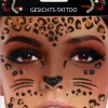 Online Face Tattoo Sticker Leopard Face Jewels