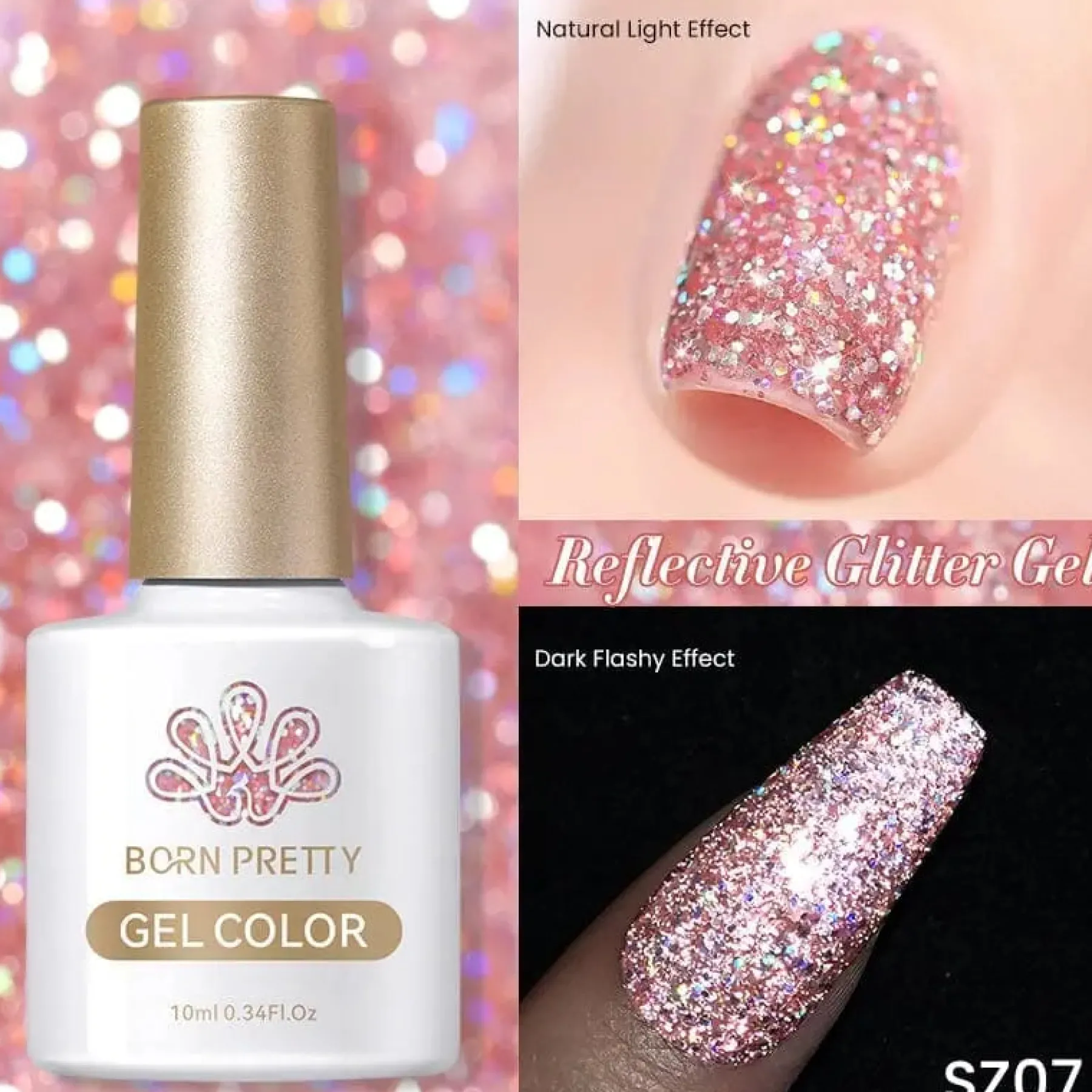 Hot Fantasy Reflective Gel SZ07 Veganer Nagellack|5. Gellak