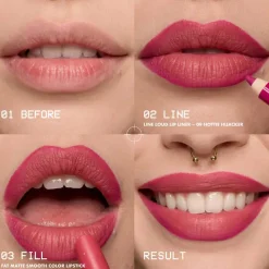 Fat Matte Smooth Color Lipstick Rose Robe Lippenstift|Veganer Lippenstifte