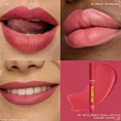 Online Fat Matte Smooth Color Lipstick Flamingo Feather Lippenstift|Veganer Lippenstifte