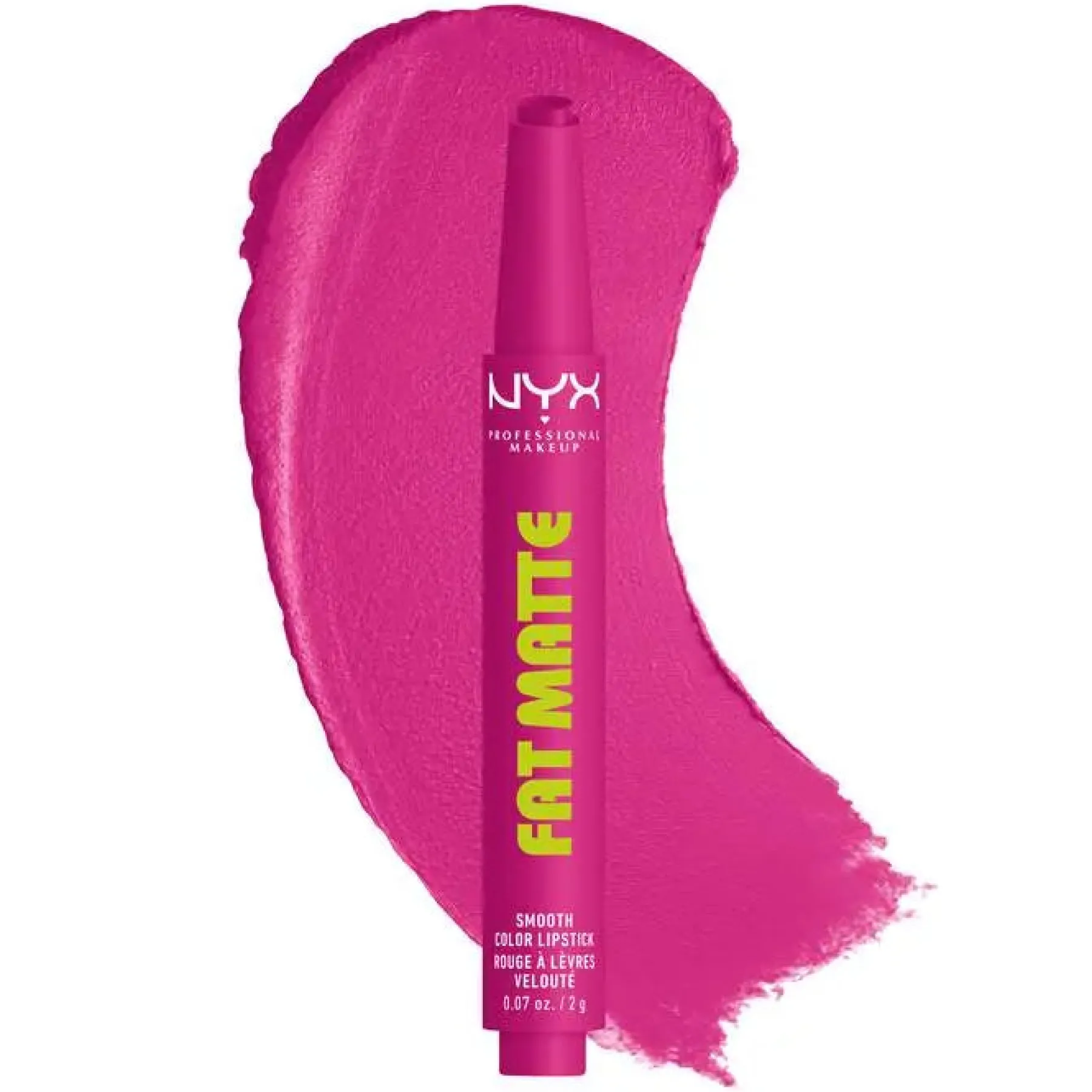 Clearance Fat Matte Smooth Color Lipstick Fluffy Fuchsia Lippenstift|Veganer Lippenstifte