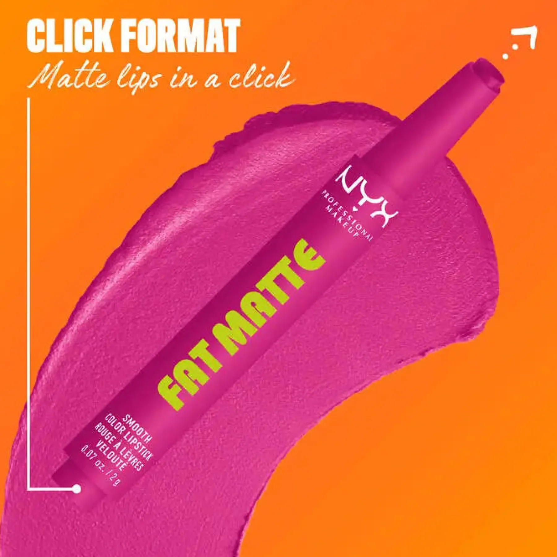 Clearance Fat Matte Smooth Color Lipstick Fluffy Fuchsia Lippenstift|Veganer Lippenstifte