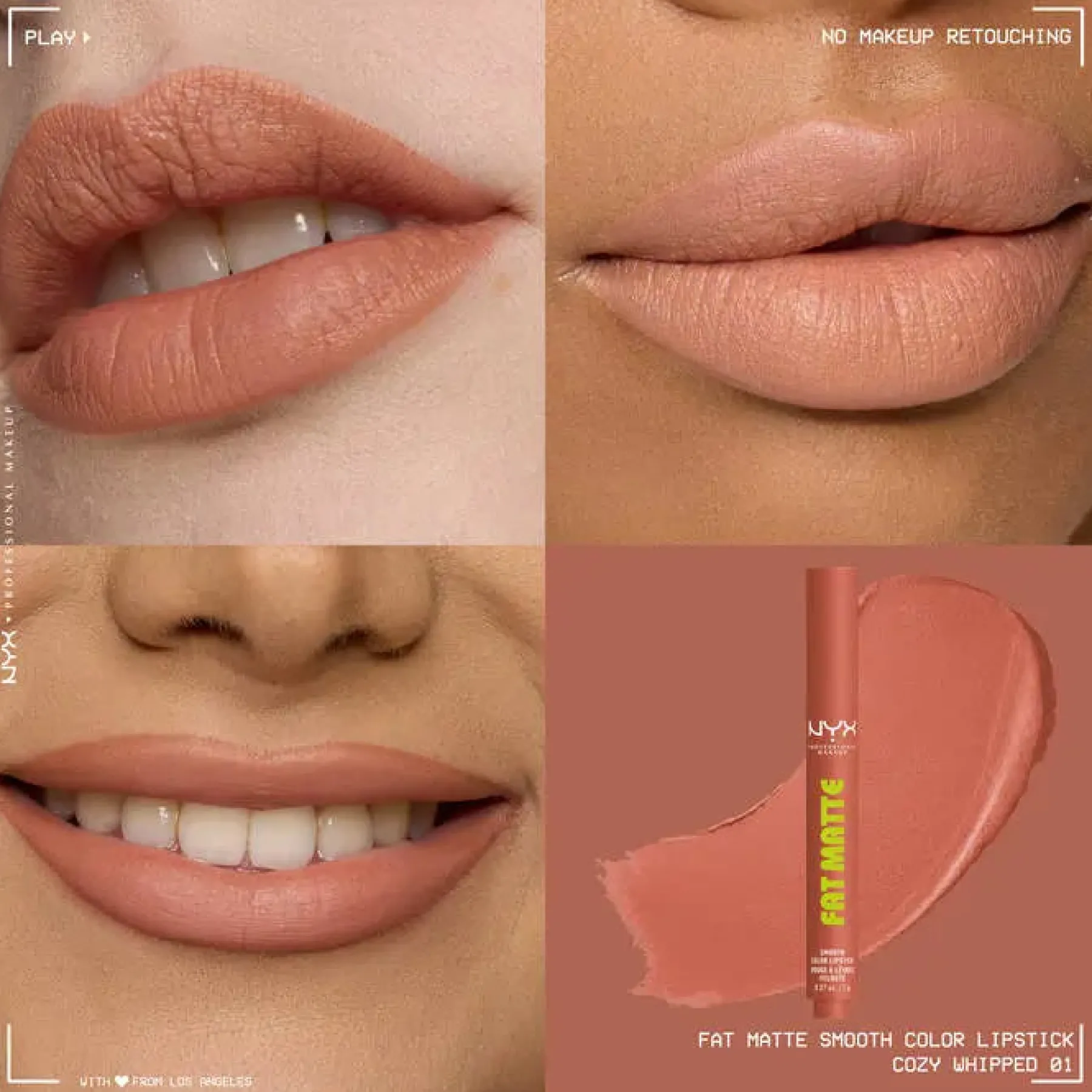 Online Fat Matte Smooth Color Lipstick Cozy Whipped Lippenstift|Veganer Lippenstifte