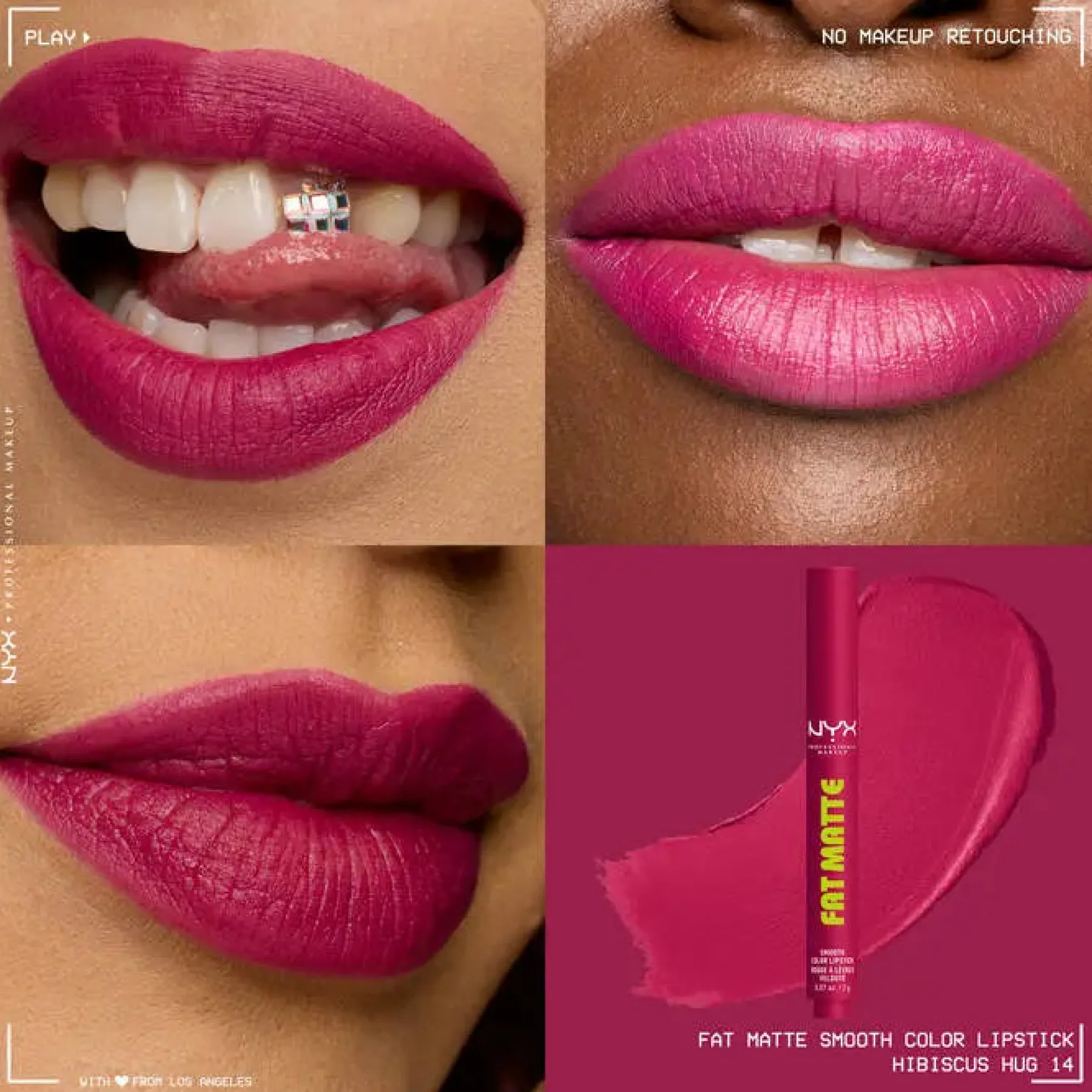 New Fat Matte Smooth Color Lipstick Hibiscus Hug Lippenstift|Veganer Lippenstifte