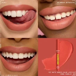 Online Fat Matte Smooth Color Lipstick Coral Cuddlin' Lippenstift|Veganer Lippenstifte