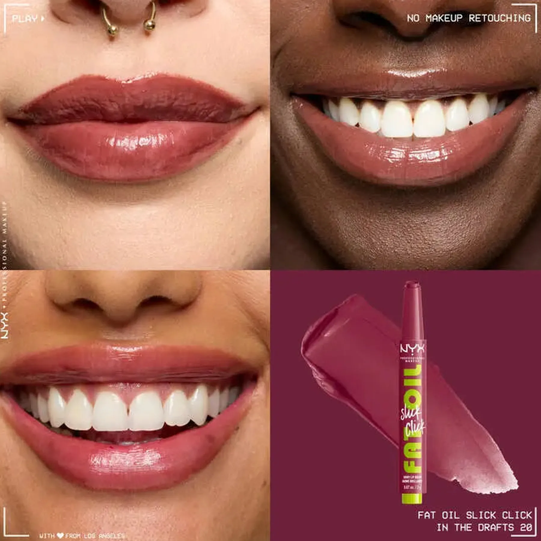 Fat Oil Slick Click In The Drafts Lipgloss|Lippen Öl