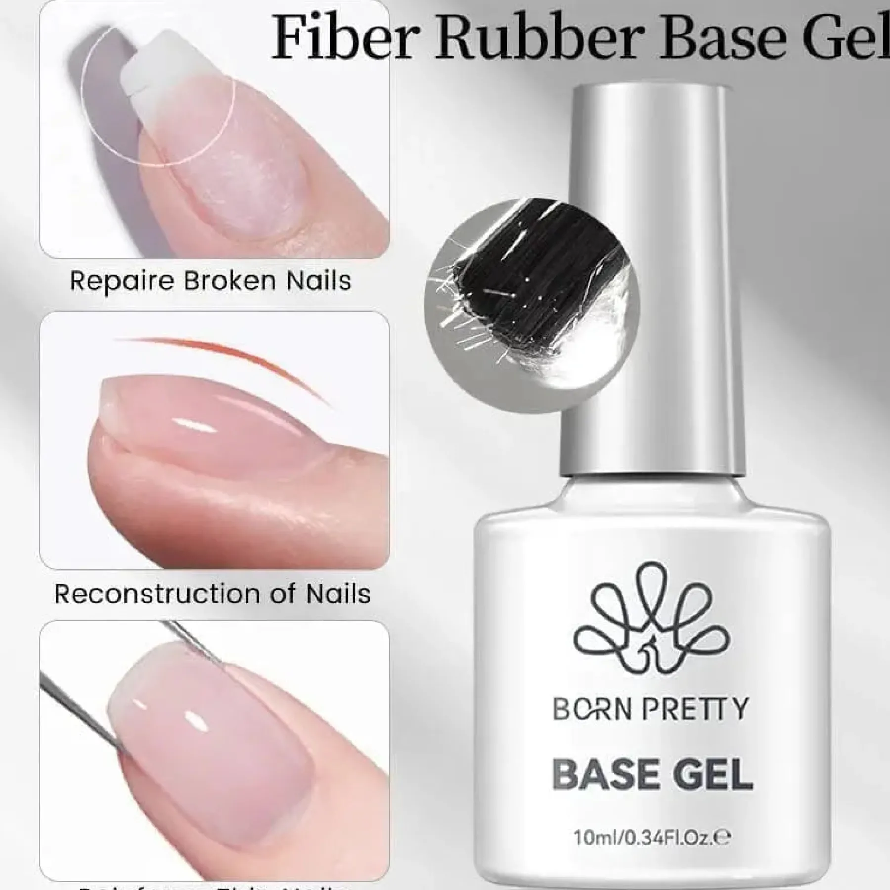 Best Fiber Rubber Base Gel FB01 3. Base Coats|Veganer Nagellack