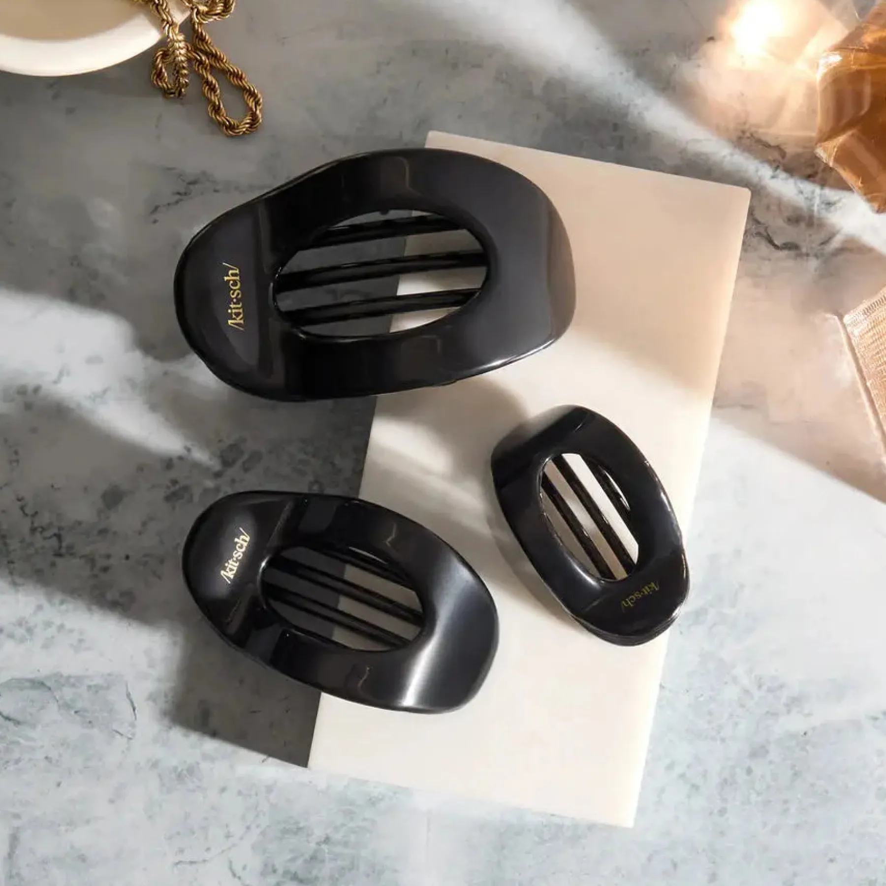 New Flat Cloud Clip Black Large Haarspangen & -Clips