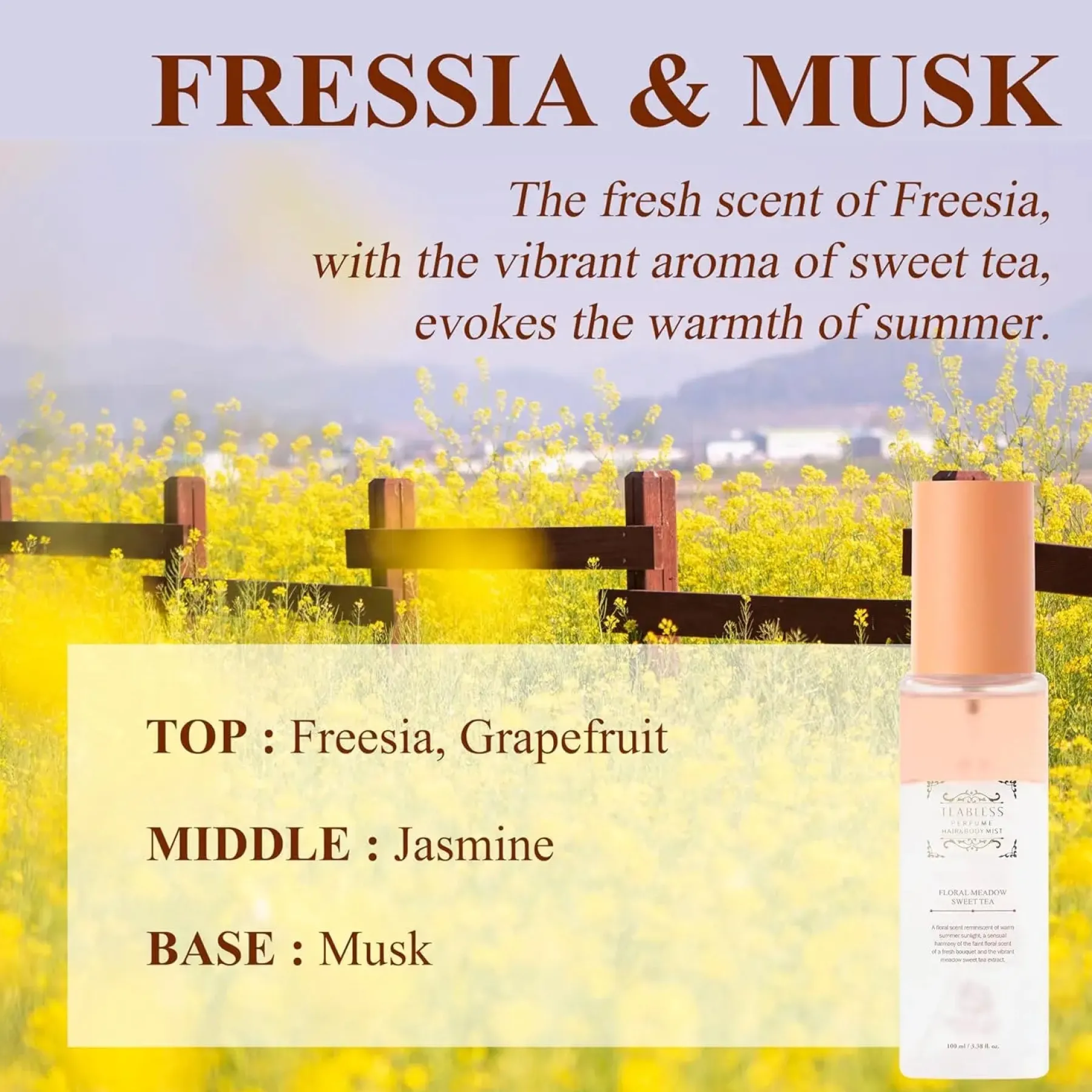 Outlet Floral Maedow Sweet Tea Perfume Hair & Body Mist Everything Shower|Körpermist