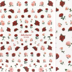 New Floral Nail Art Sticker Sweetheart Roses Nagelkunst