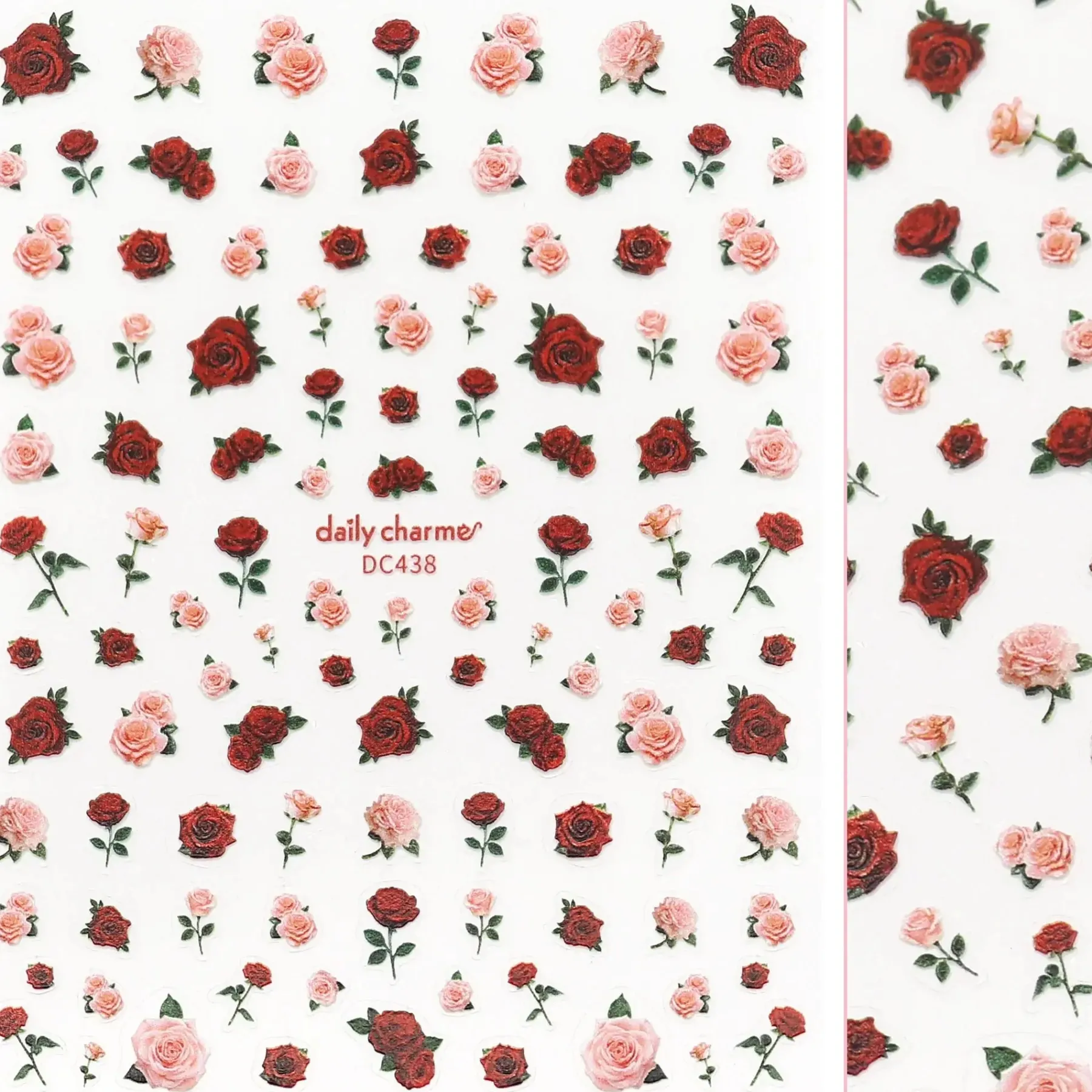 New Floral Nail Art Sticker Sweetheart Roses Nagelkunst