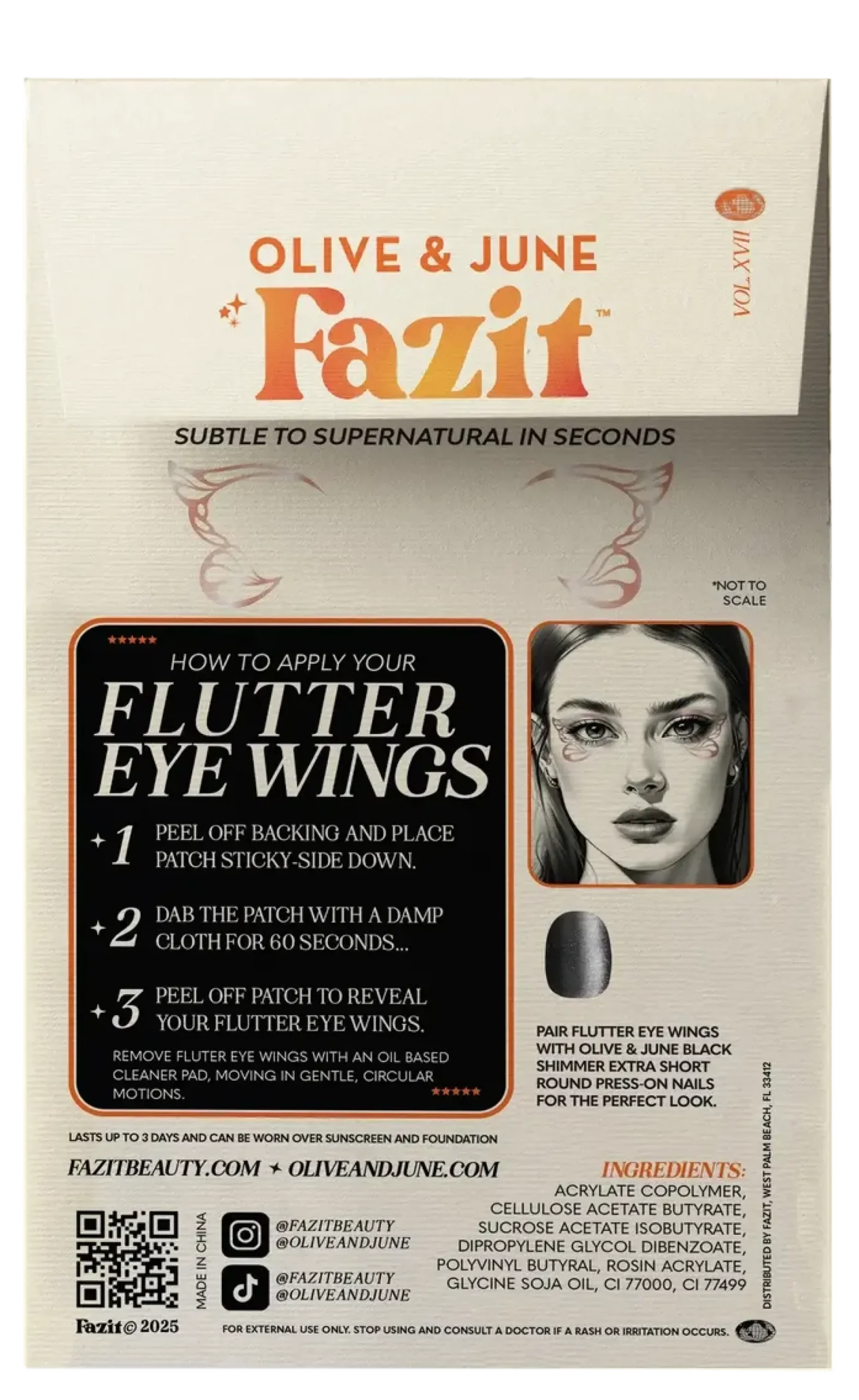 Hot Flutter Eye Wings Face Jewels