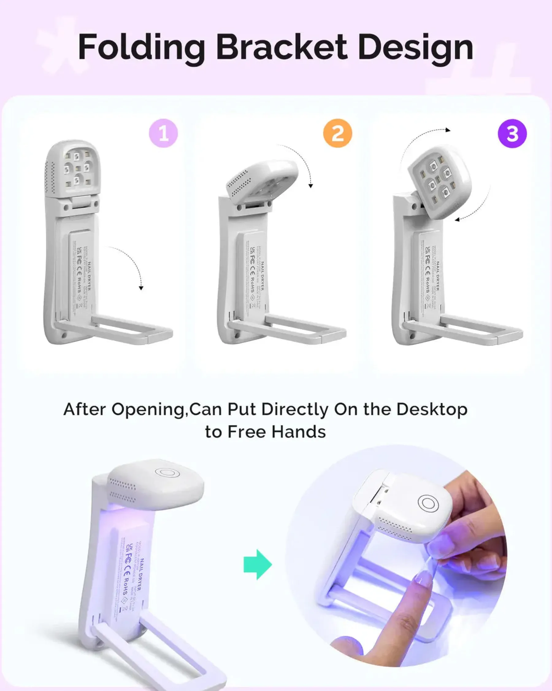 Sale Foldable & Standable 2-in-1 Design LED/UV Nail Lamp 5. Uv/Led Lampen|Uv Led Lampe