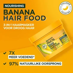 Hot Fructis Hair Food Banana 3-in-1 Hair Mask Hair Growth|11 Schritte Haarpflege Routine