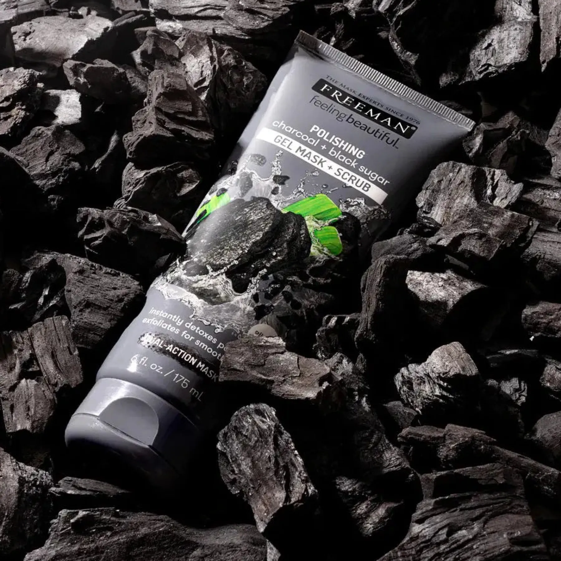 Hot Gel Mask Scrub Charcoal And Black Sugar Purify Vegan Pflege|Gesichtsmasken
