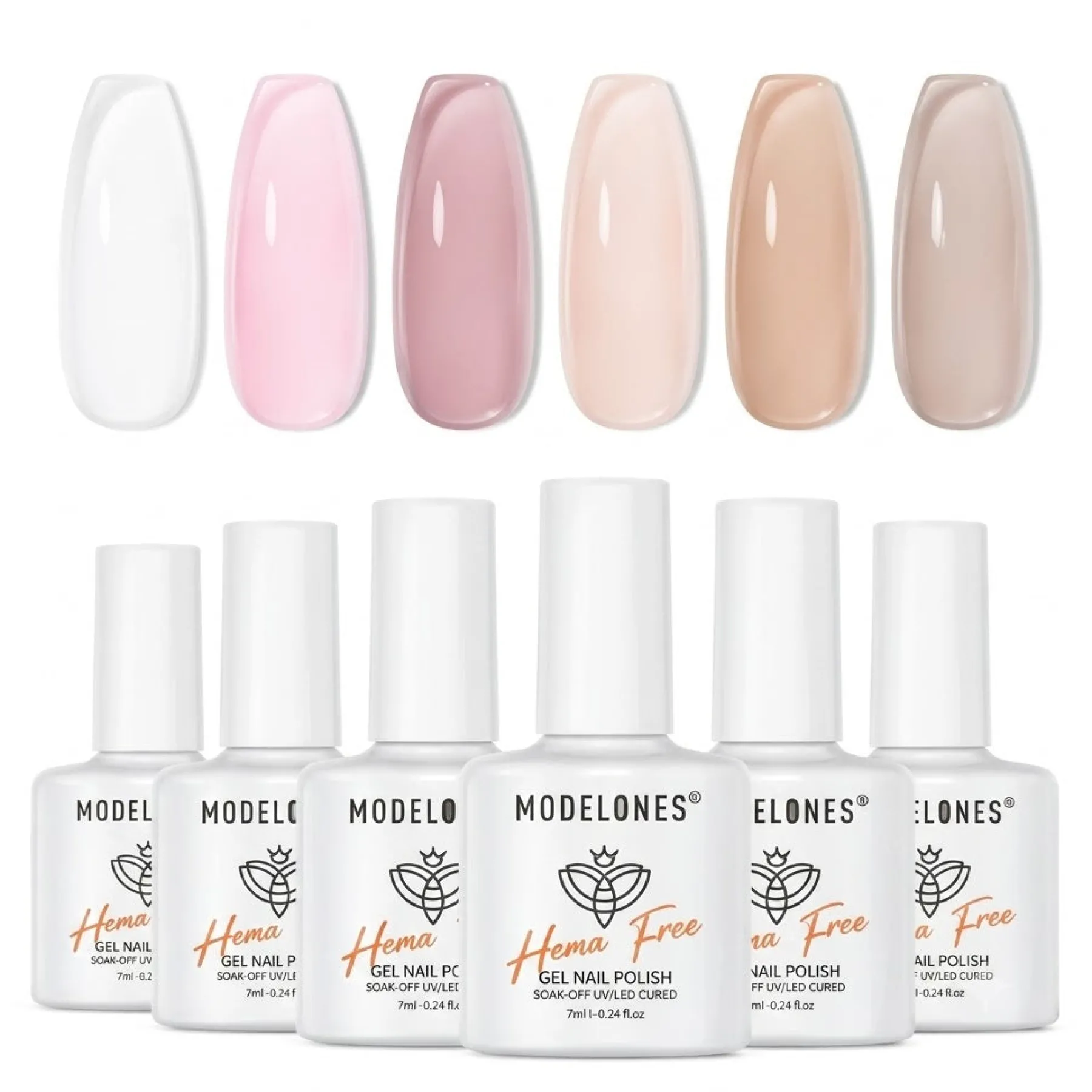 Clearance Gel Nail Polish Set Sheer Elegance Veganer Nagellack|5. Gellak