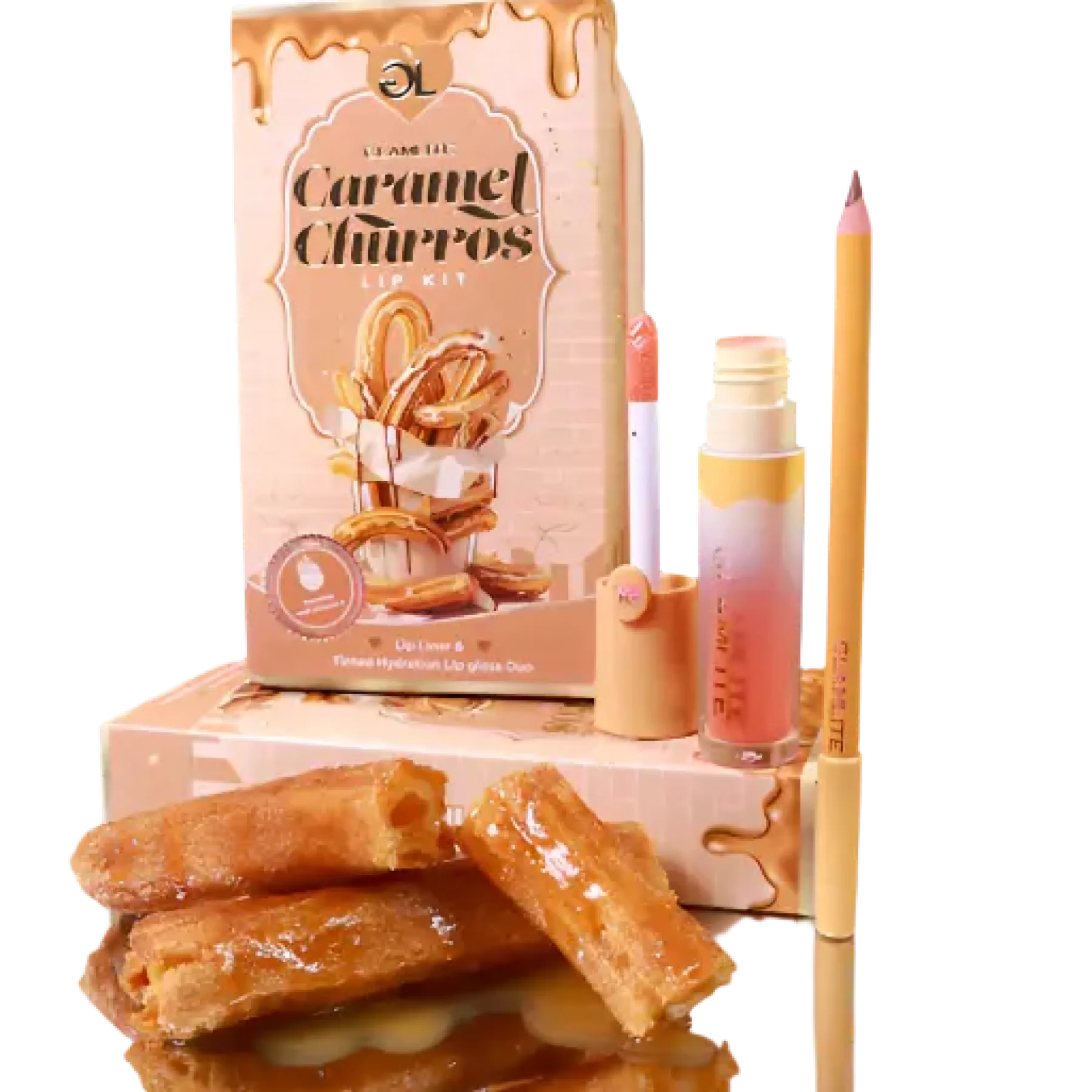 Hot Caramel Churro Lip Kit Makeup Sets|Lipgloss