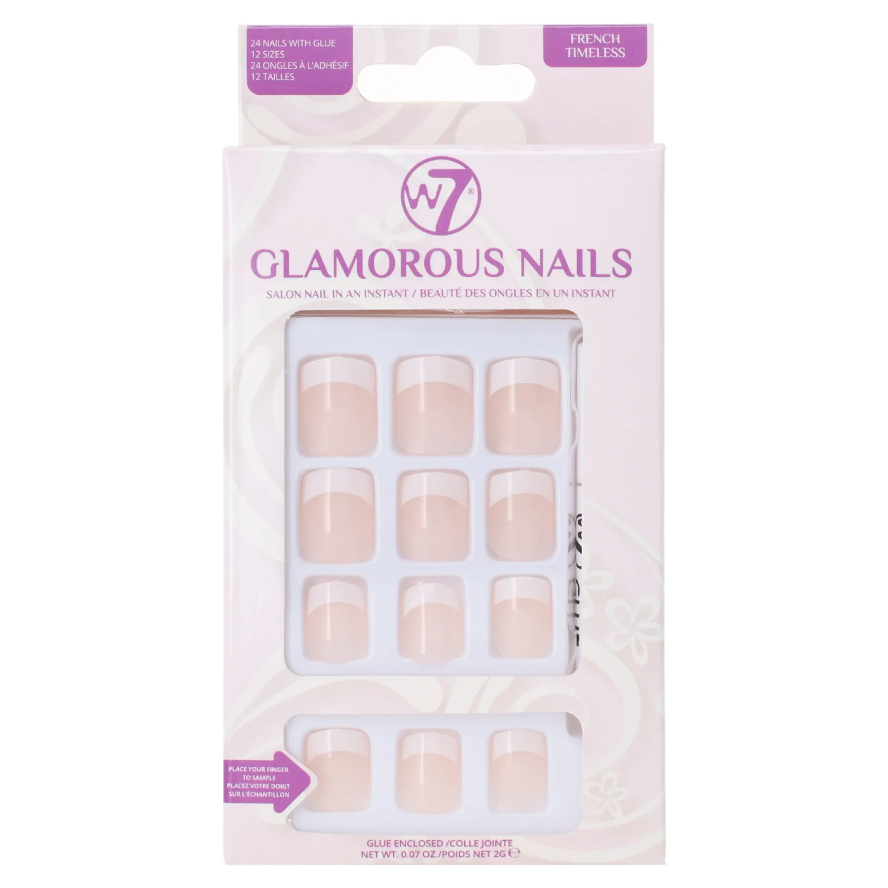 Discount Glamorous Press-On Nails French Timeless Künstliche Nägel