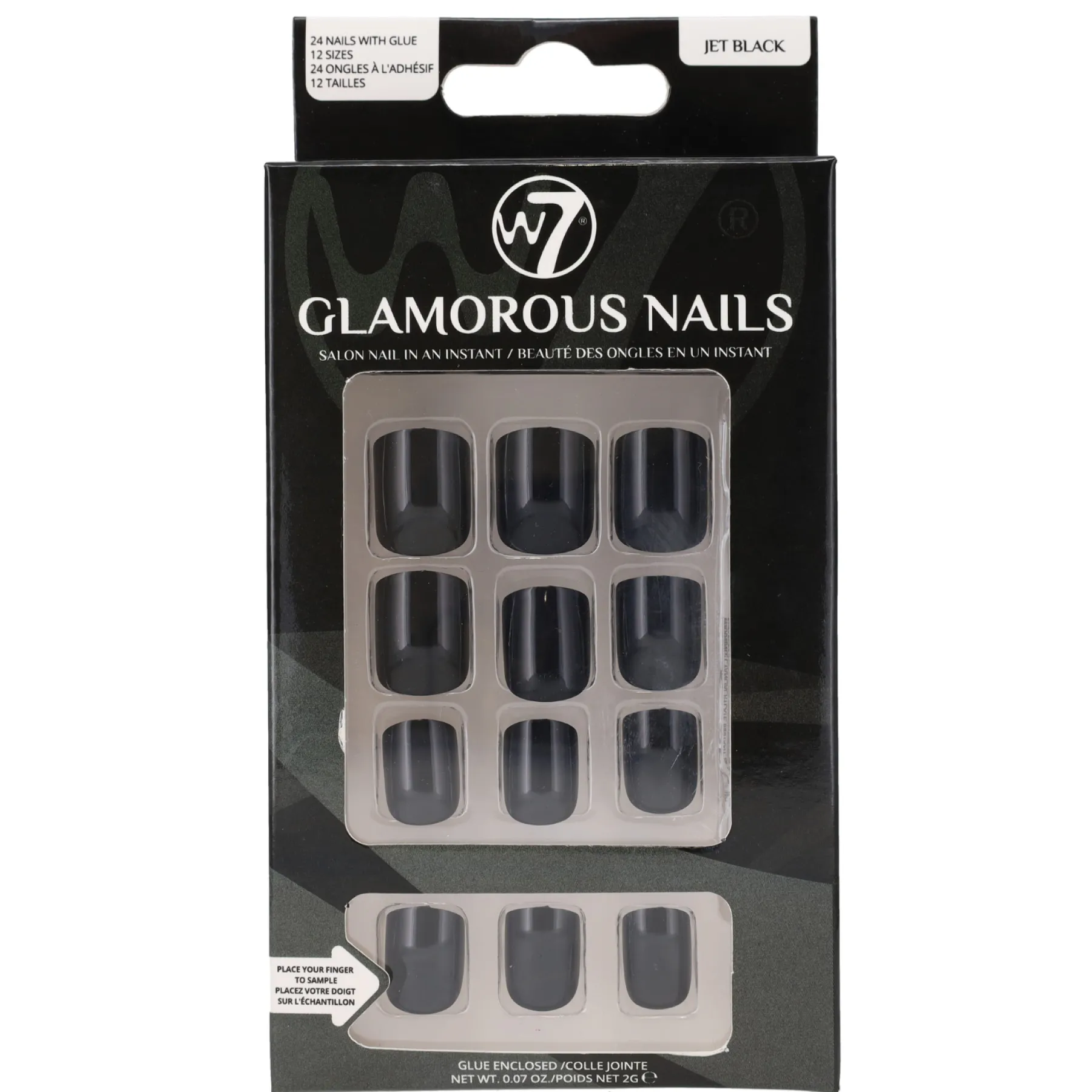 Glamorous Press-On Nails Jet Black Künstliche Nägel