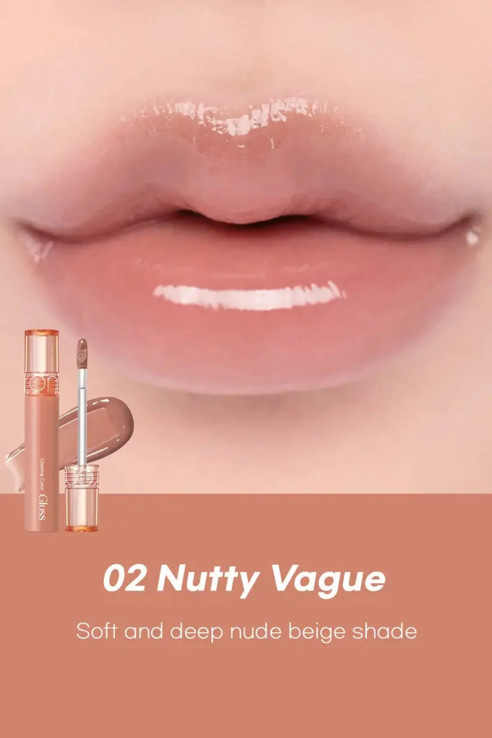 Outlet Glasting Color Gloss 02 Nutty Vague Lipgloss|Korean Makeup