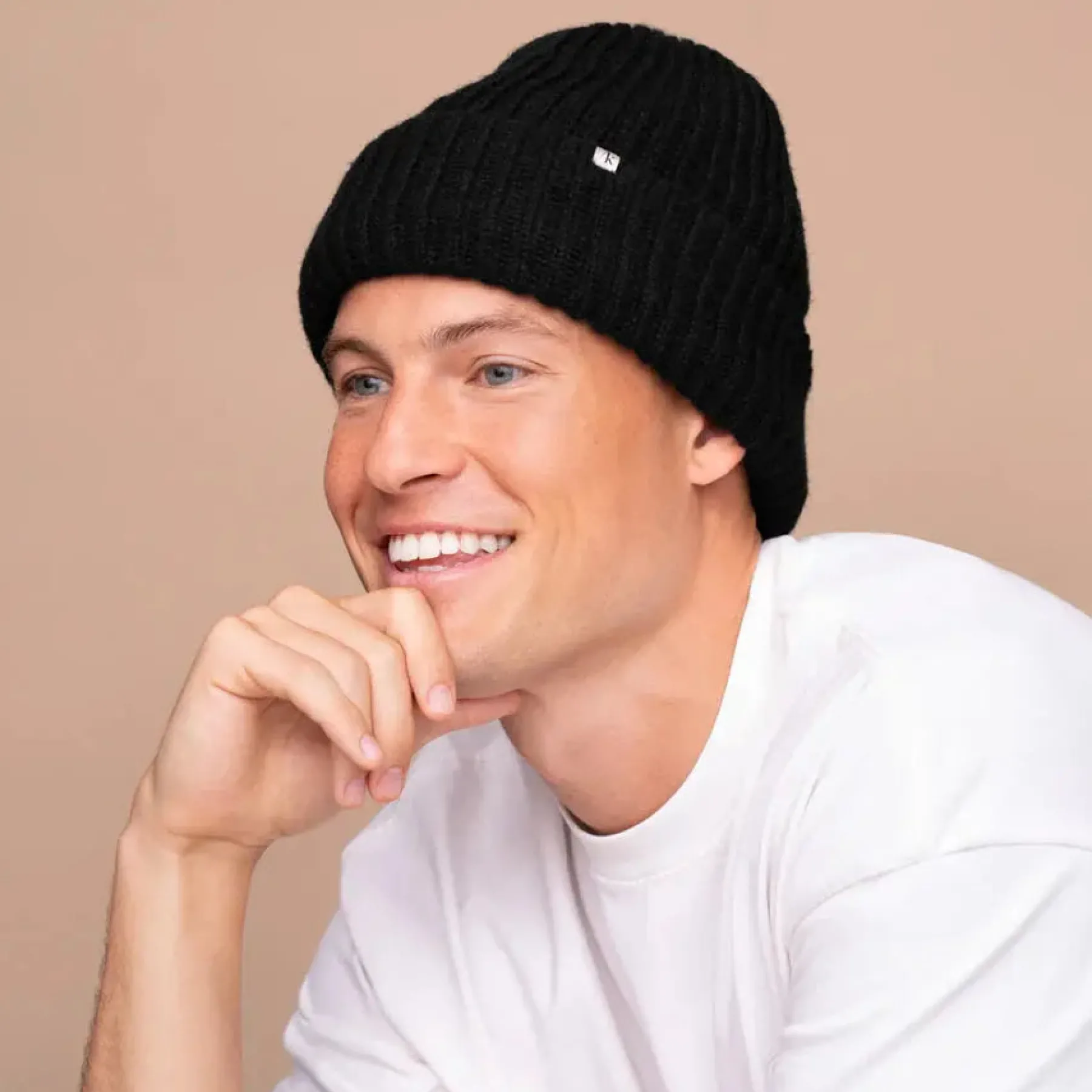 Glazey™ Satin Lined Beanie Black Curly & Coily Accessories|Hair Growth