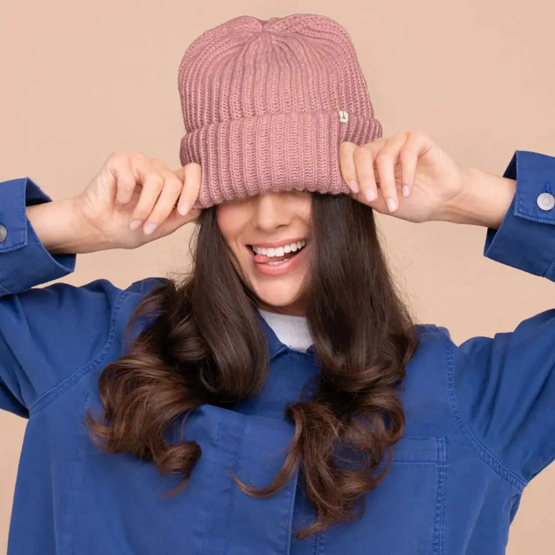 Clearance Glazey™ Satin Lined Beanie Blush Curly & Coily Accessories|Hair Growth