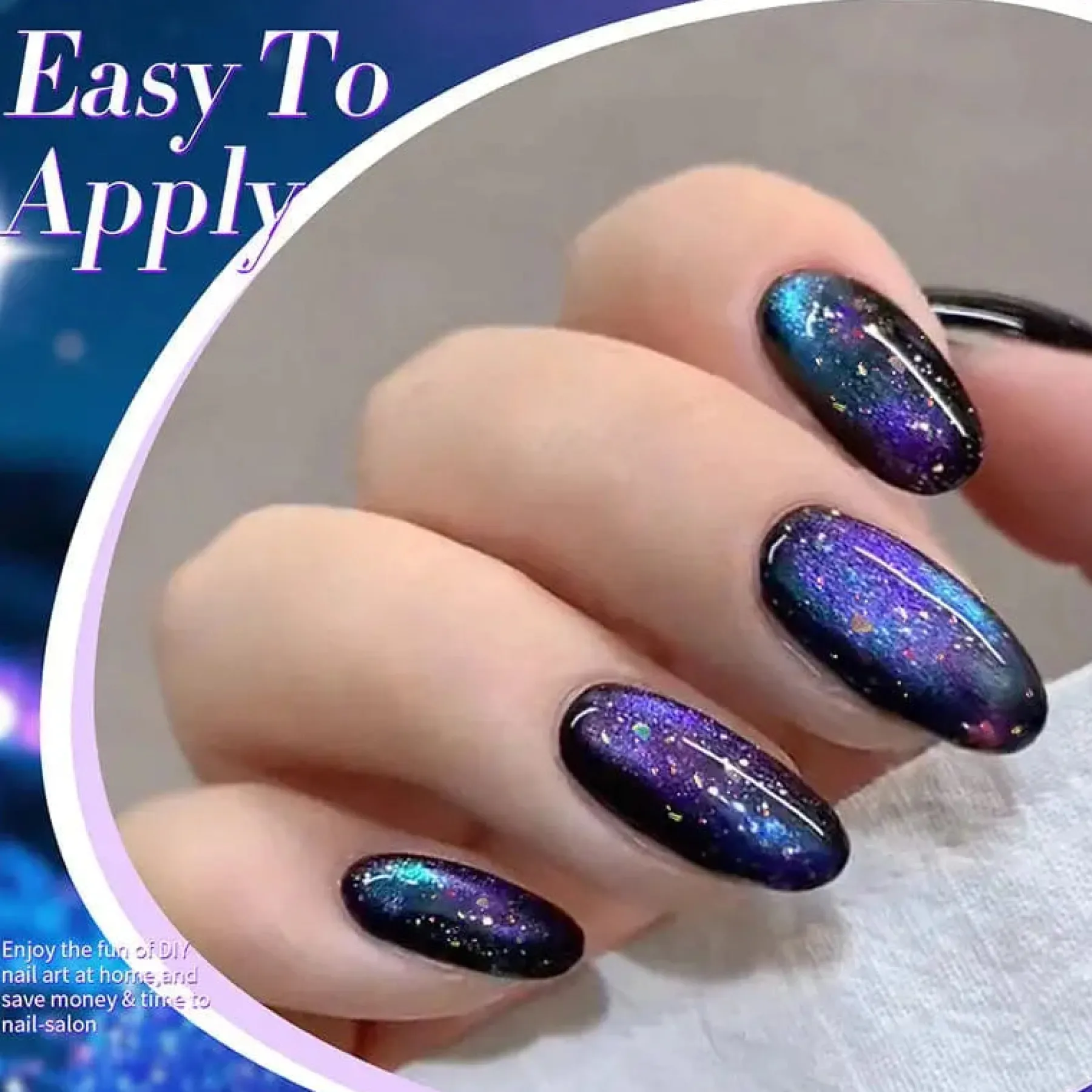 Hot Glitter Cat Magnetic Gel MY35 Starry Sky Veganer Nagellack|Cat Eye Gellack