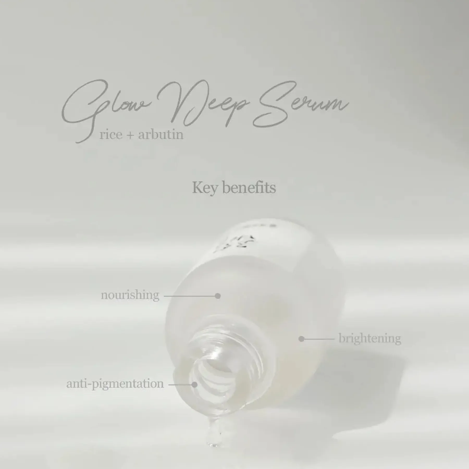 Online Glow Deep Serum Rice + Arbutin Hauptzutat|Vegan Pflege