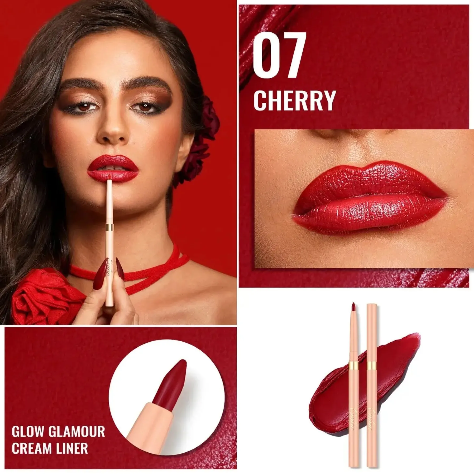 Hot Glow Glamour Cream Lip Liner 07 Cherry Lippen Konturenstift