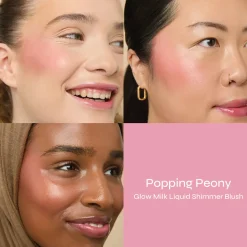 Best Glow Milk Liquid Shimmer Blush Popping Peony Rouge