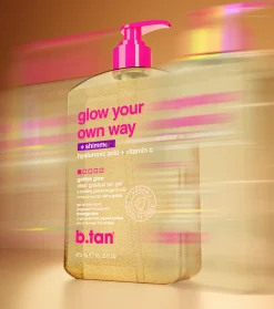 Clearance Glow Your Own Way Shimmer Gradual Self Tan Gel Vegan Tanning|Tanning Gel