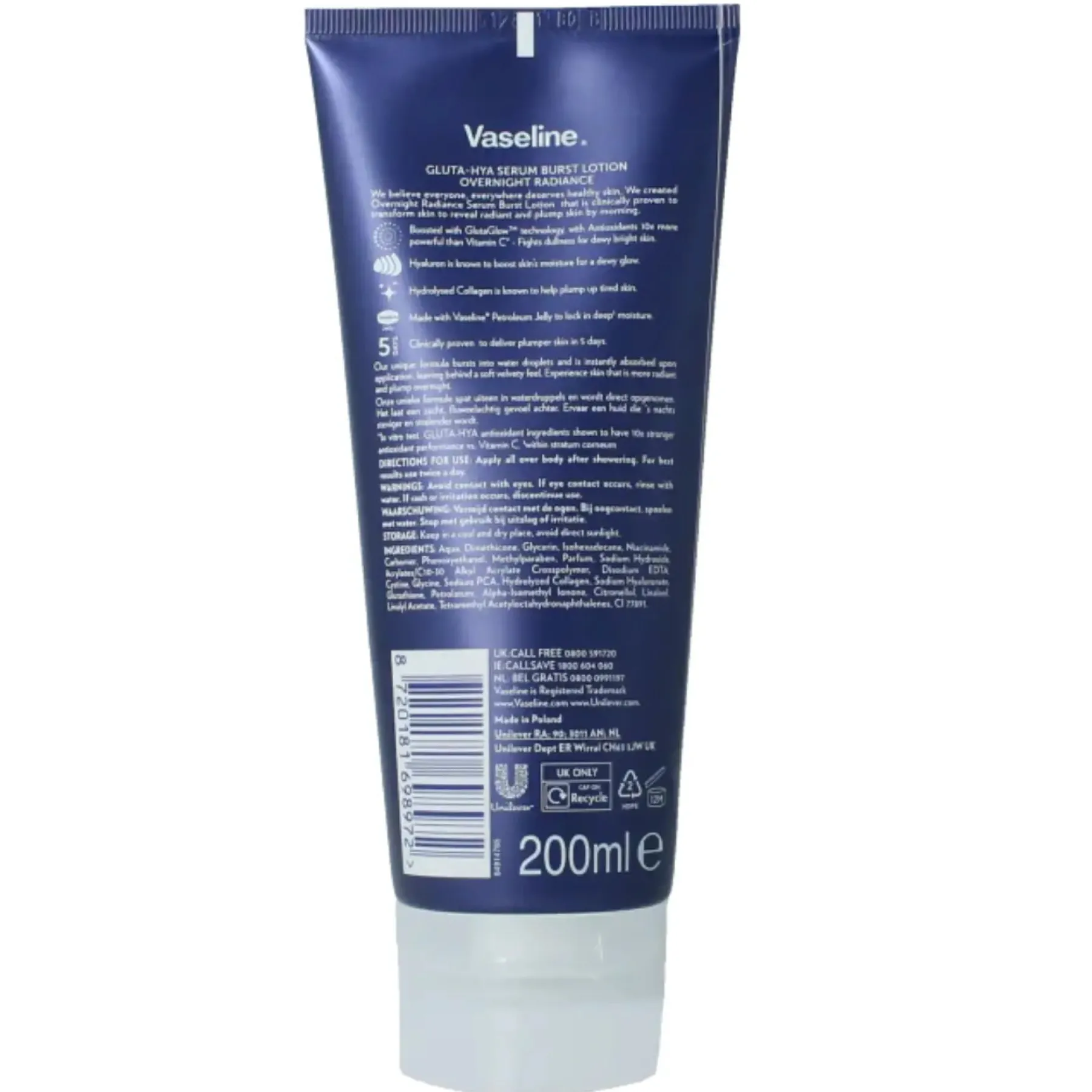 Outlet Gluta-Hya Overnight Radiance Serum Burst Lotion 300 ml. Everything Shower|Hauptzutat