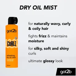 Online Got2b Curlz Refreshing Dry Oil Mist Curly & Coily Styling|Haarprobleem