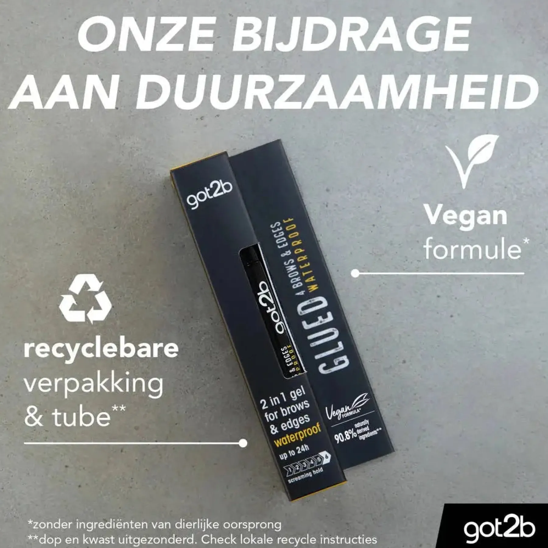 Outlet Got2b Glued Brows & Edges 2in1 Gel Waterproof Reisegröße|Vegane Augenbrauen Produkten