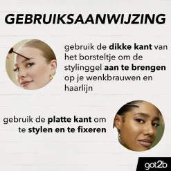 Outlet Got2b Glued Brows & Edges 2in1 Gel Waterproof Reisegröße|Vegane Augenbrauen Produkten