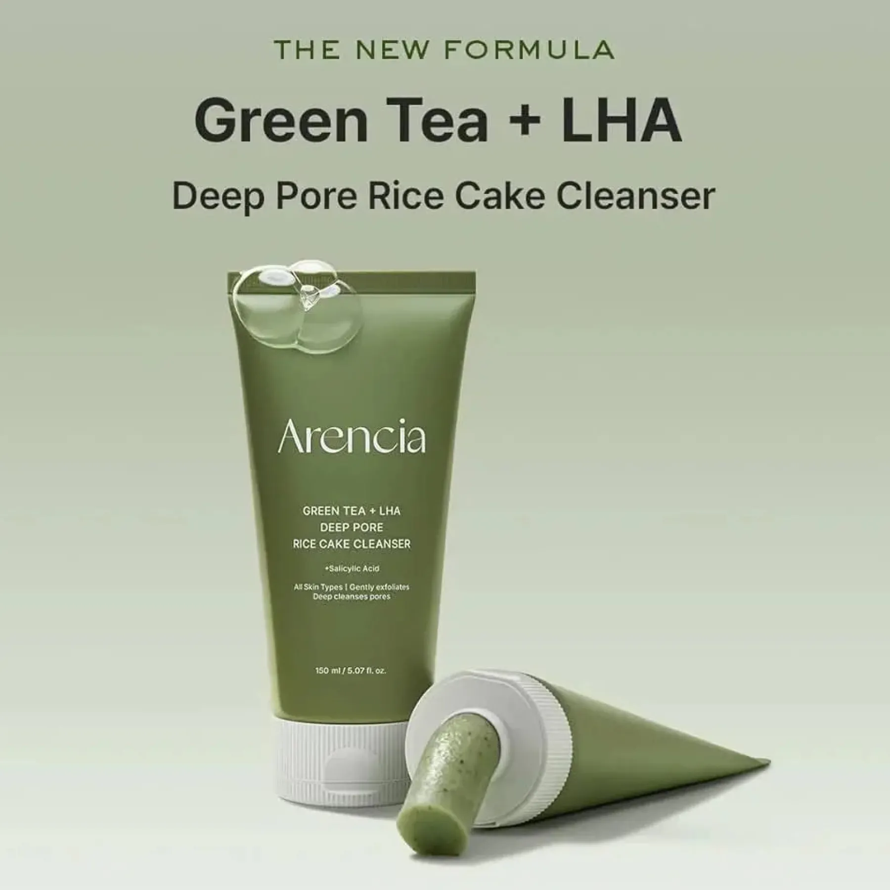 Clearance Green Tea + LHA Deep Pore Rice Cake Cleanser Hauptzutat|Reinigungsmittel