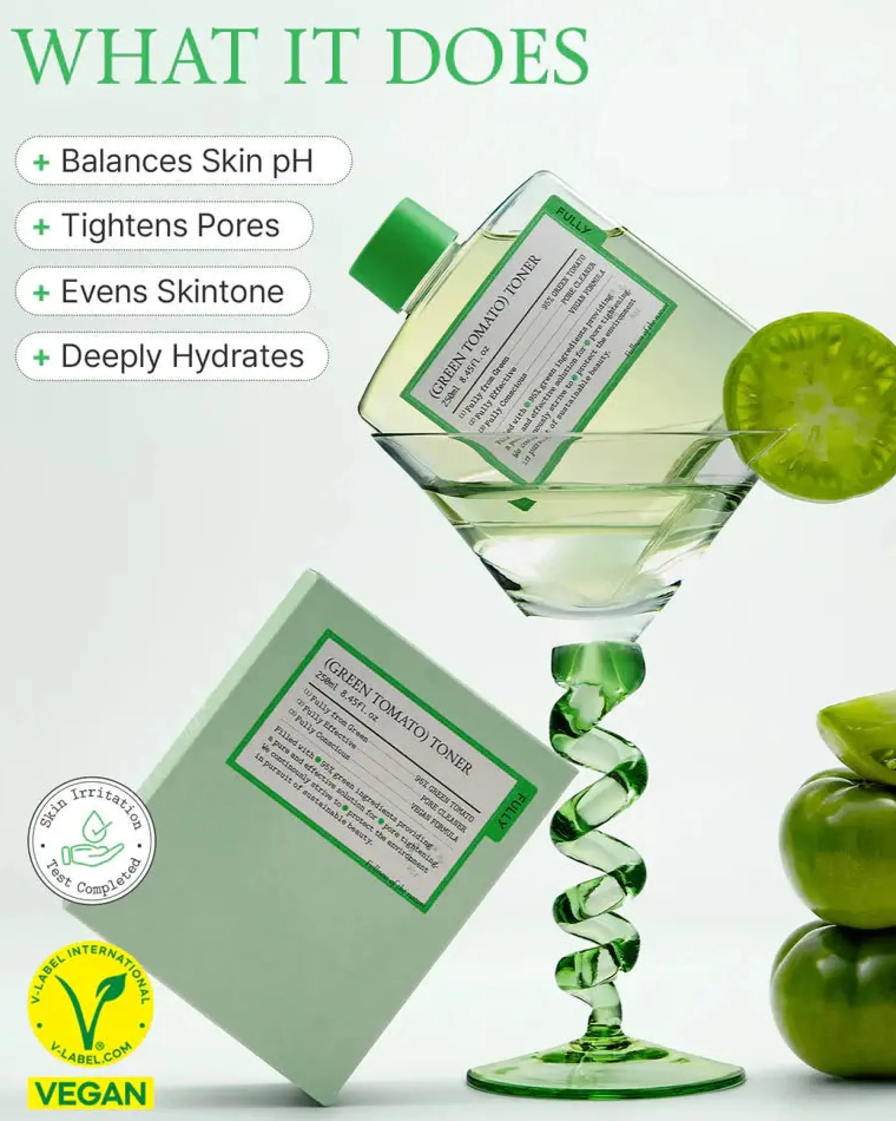 Green Tomato Toner Clean Beauty|Vegan Pflege