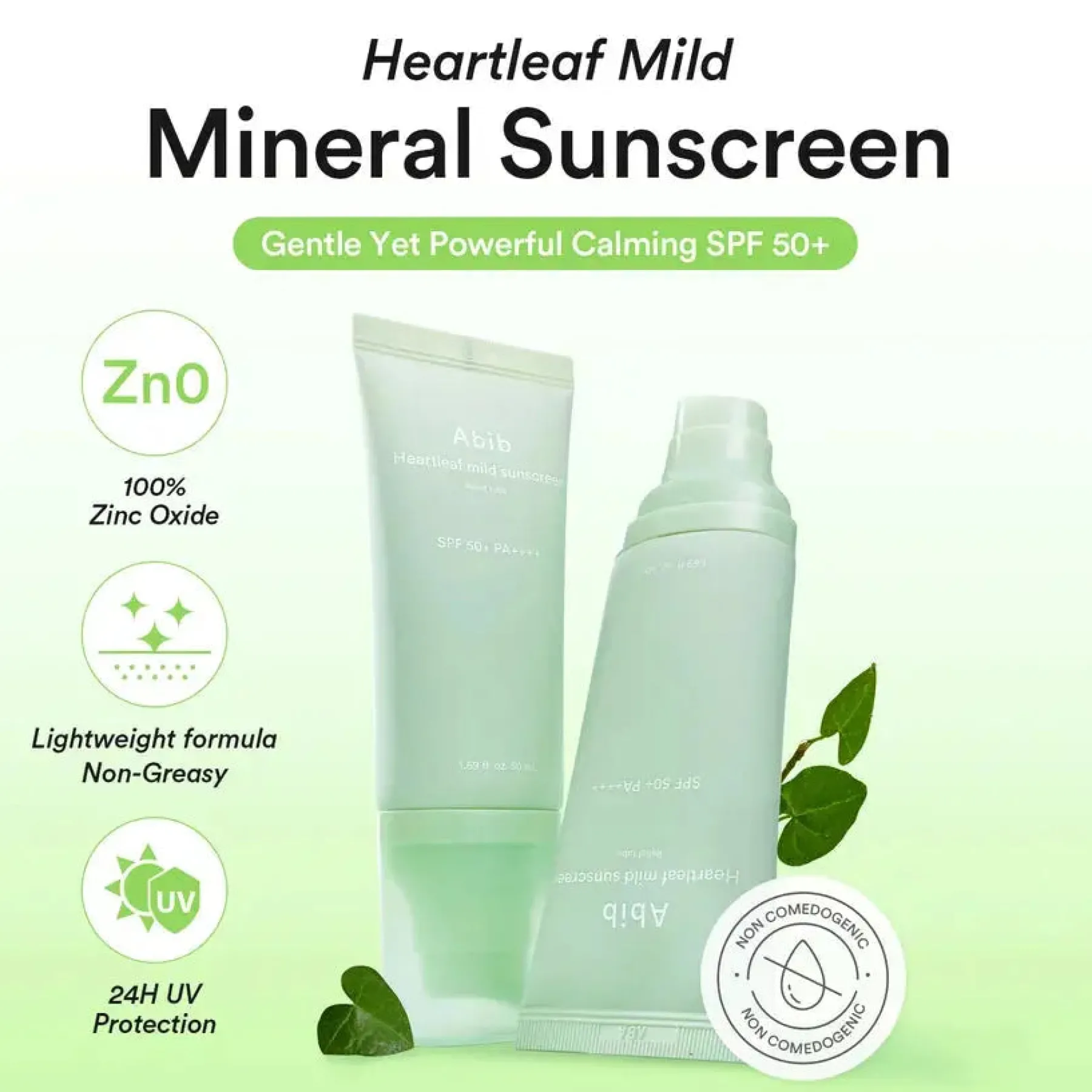 Outlet Heartleaf Mild Sunscreen Relief Tube Hauptzutat|Vegan Pflege