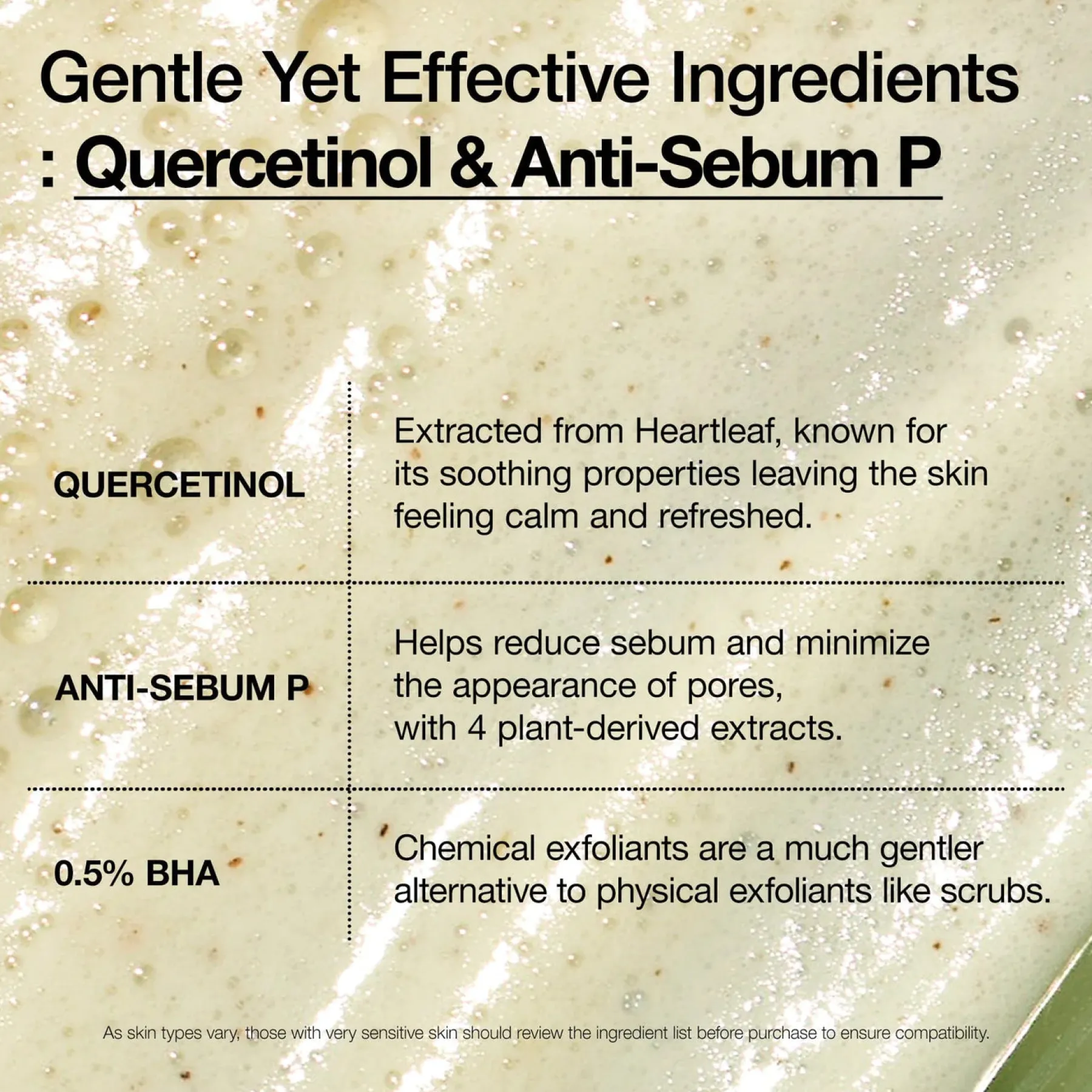 Best Heartleaf Quercetinol Pore Deep Cleansing Foam Hauptzutat|Reinigungsmittel